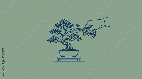 Bonsai Tree in Pot.