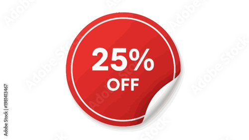 Red Twenty Five Percent Off.