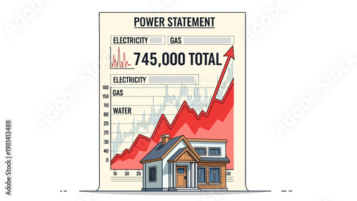 Rising Energy Cost Graph.