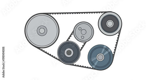 Serpentine Belt System Diagram.
