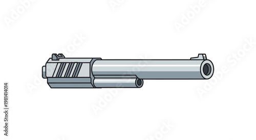 Silencer for Handgun Illustration.