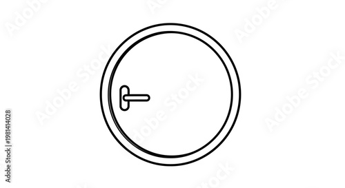 Simple Black Door Knob.