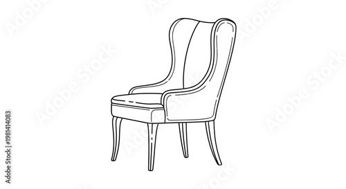 Simple Chair Illustration Design.