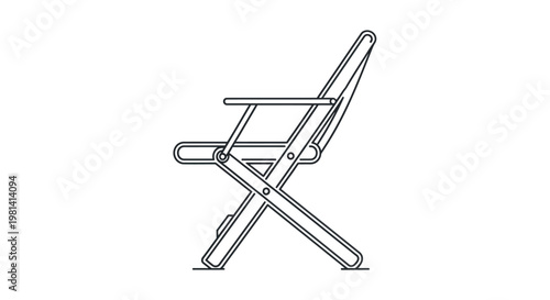 Simple Director Chair Illustration.