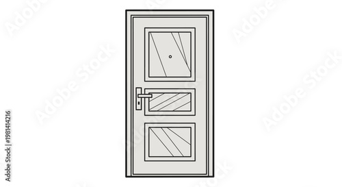 Simple Metal Security Door.