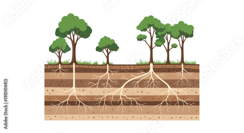 Tree Roots Underground System.