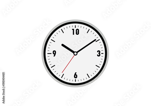 Analog clock showing time slightly past nine twenty-five