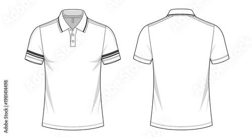 White Polo Shirt Illustration.