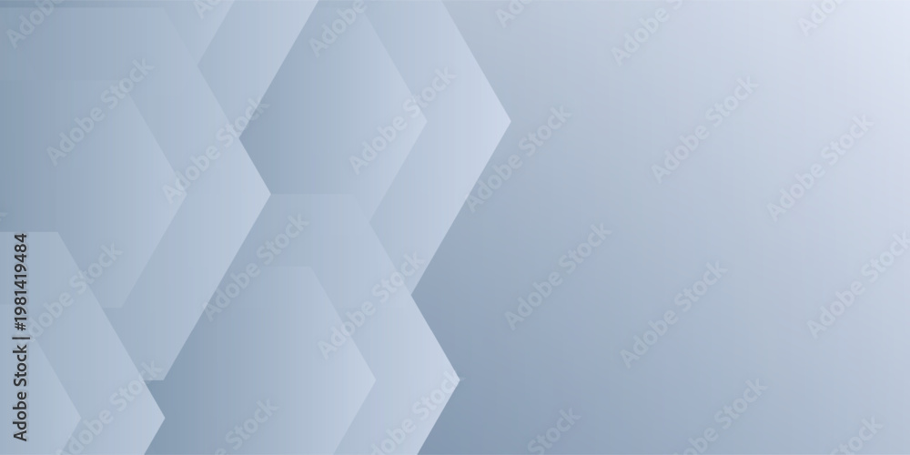 Obraz premium Abstract light gray background with layered hexagonal shapes and elegant soft gradients. Vector Illustration