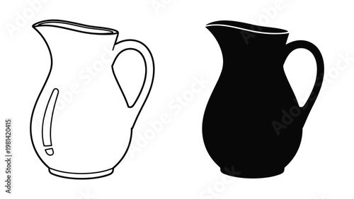 Pitcher Outline Silhouette Graphic Element