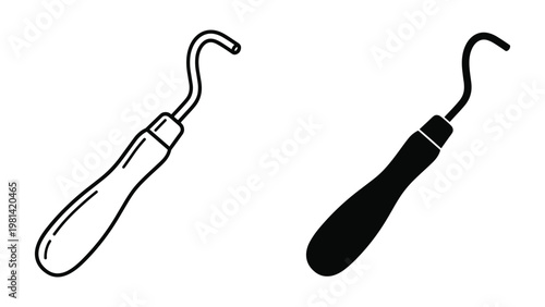 Dental Scaler Tool Icon Medical Instrument