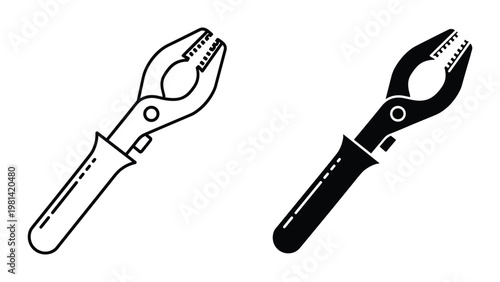 Pliers Tool Industrial Vector Icon