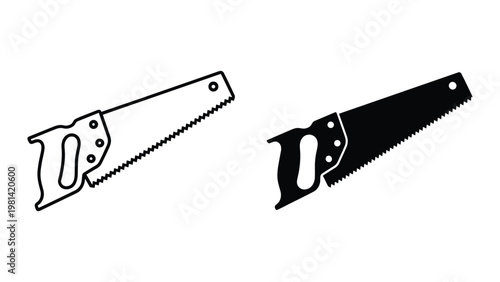 Hand Saw Tool Silhouette Commercial Graphic