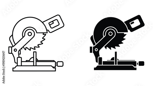 Chop Saw Construction Tool Commercial Icon