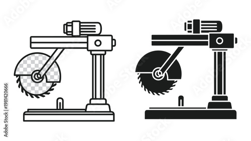 Chop Saw Tool Icon Commercial