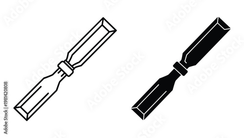 Chisel Tool Icon Design Crafting