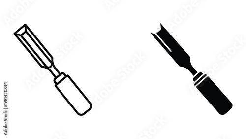 Chisel Woodworking Tools Corner Crafting Symbol