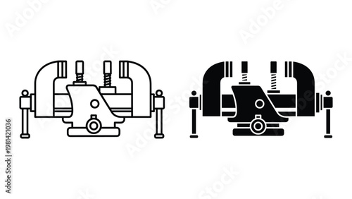 Bench Vice Metal Clamp Tool Mechanic Engineering