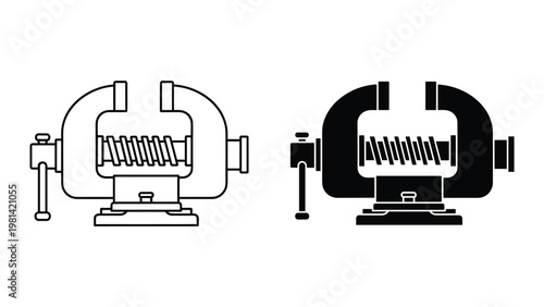 Bench Vice Tool Holding Mechanism Commercial Graphic