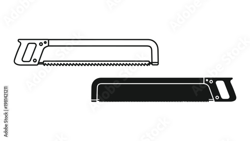 Hand Saw Tool Vector Graphic