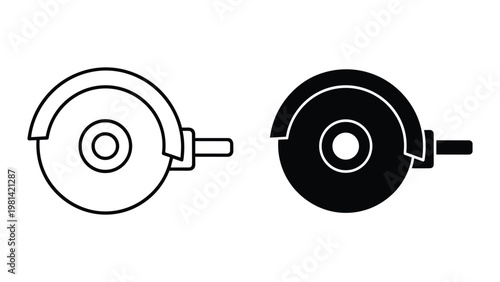 Grinder Tool Icon Set Construction Metalwork