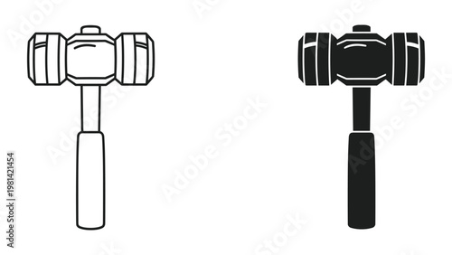 Mallet Icon Set Construction Tool