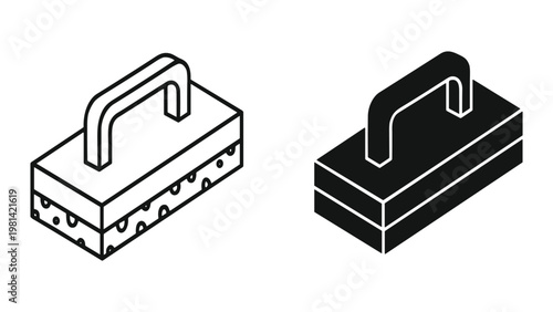 Scrubber Tool Icon Set Clean Commercial