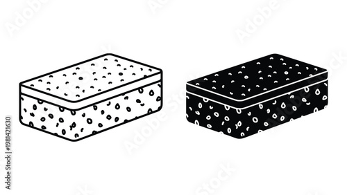 Sponge Cleaning Tool Set Isometric Design