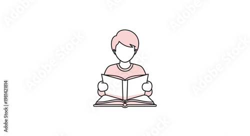 Person reading a book sitting down.