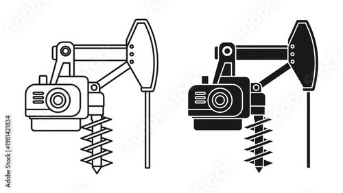 Oil Rig Pumpjack Drill Industrial Extraction
