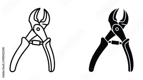 Cutting Pliers Tool Industrial Vector Graphic