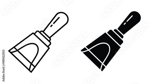 Scraper Tool Icon Set Construction Renovation