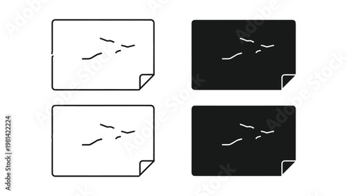 Paper Clip Icons Set Vector Design