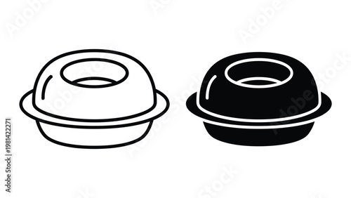 Bin Trash Icon Set Recycling Waste Management