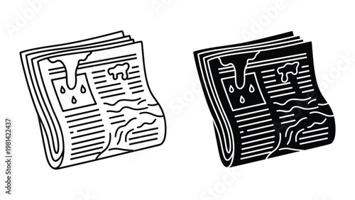 Newspaper Melting Information Loss Concept