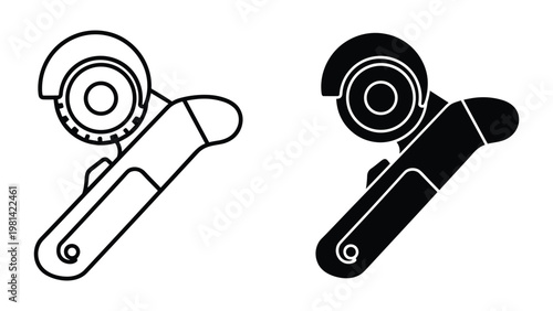Grinder Tool Cut Disc Vector Icon