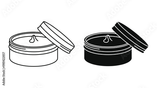 Cosmetic Cream Jar Open Product Packaging Design