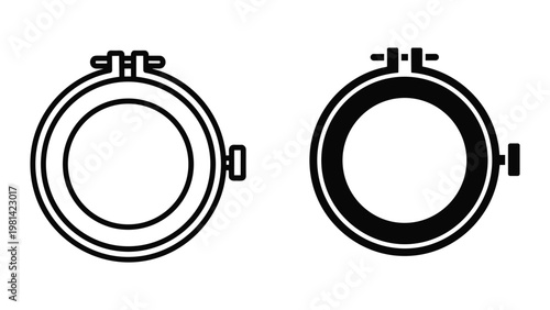 Embroidery Hoop Tools Crafting Supplies Vector