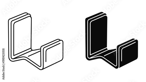 Hook Hardware Industrial Line Art Style