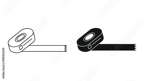 Tape Dispenser Icons Set Repair Office Stationery