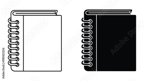 Notebook Spiral Binding Blank Slate Commercial Graphic