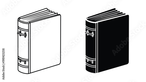 Book Cover Blank Open Spines Vector Library