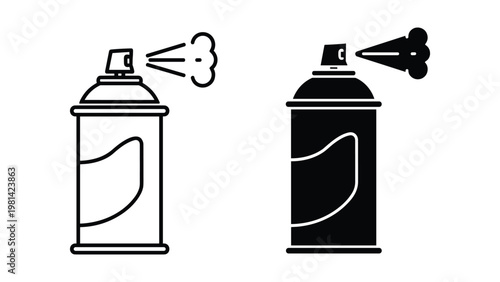 Spray Can Aerosol Spraying Liquid Concept Design