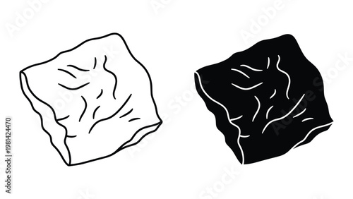 Stone Rock Icon Contrast Element