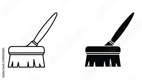 Brush Cleaning Tool Icon Vector Commercial