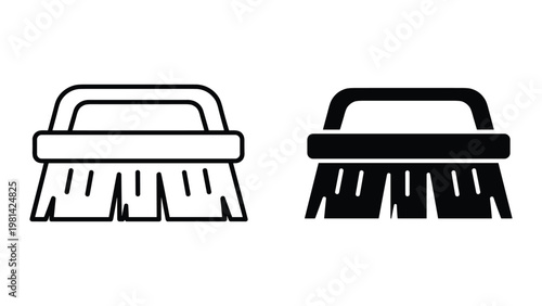 Brush Scrubbing Icon Set Commercial Use