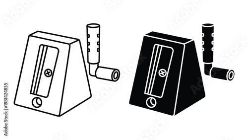 Pencil Sharpener Tool Duo Icon Vector Art Commercial Use