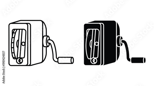 Pencil Sharpener Crank Device Stationery Tool