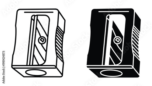 Pencil Sharpener Icon Set Commercial Tools