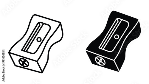 Pencil Sharpener Tool Icon Duo Commercial Graphic